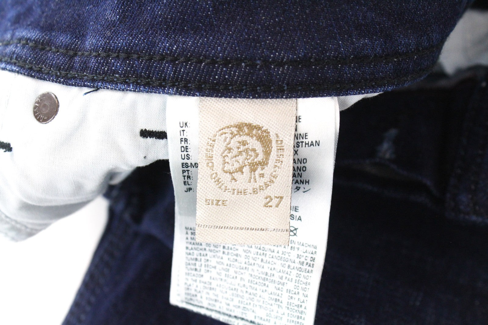 DIESEL Waykee 0860Z Men's Jeans W27/L32 Straight Regular Fit Stretch Blue