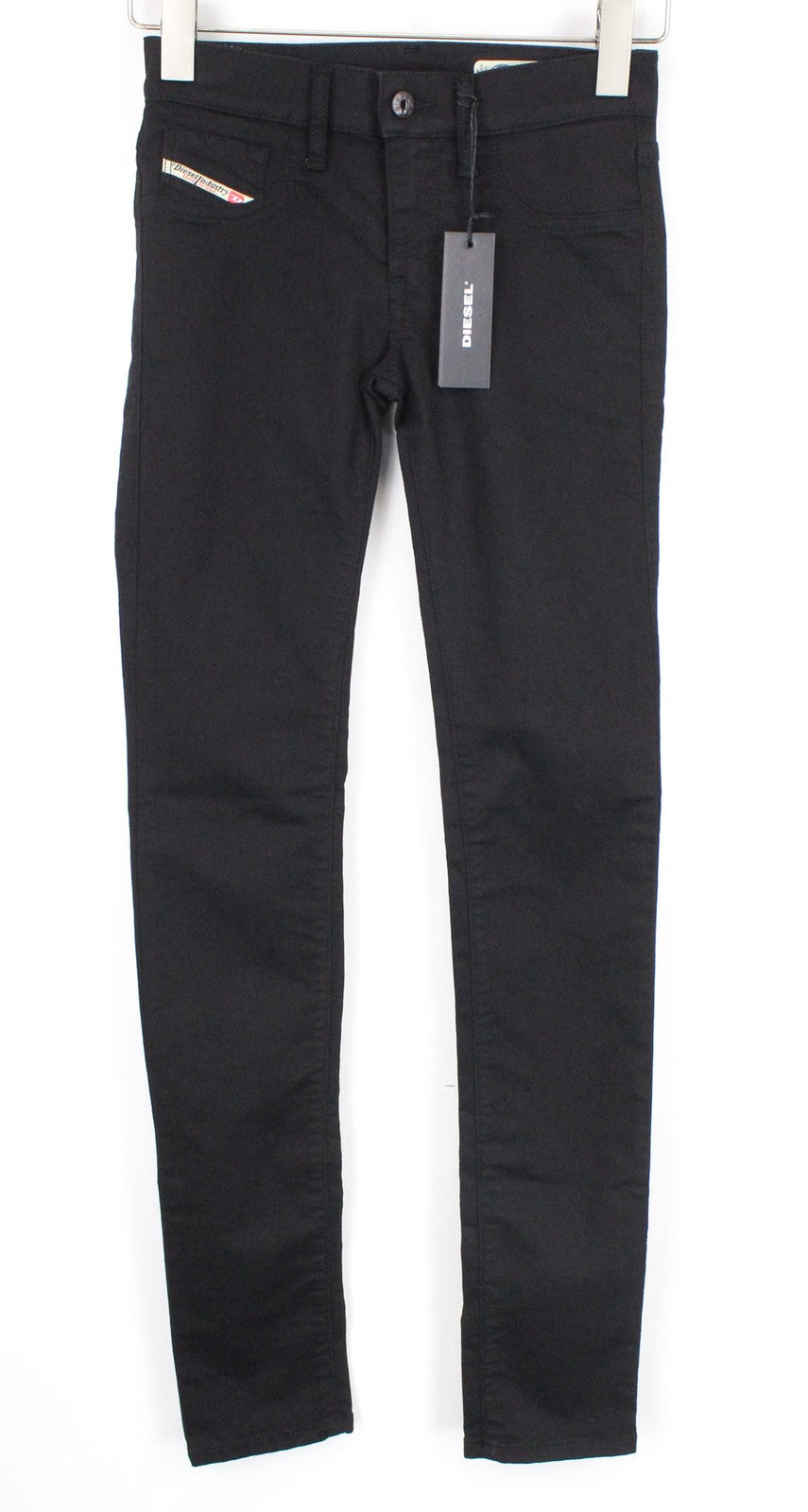 DIESEL Livier R608A Women's Jegging W25 Black Cotton Stretch Super Slim Fit