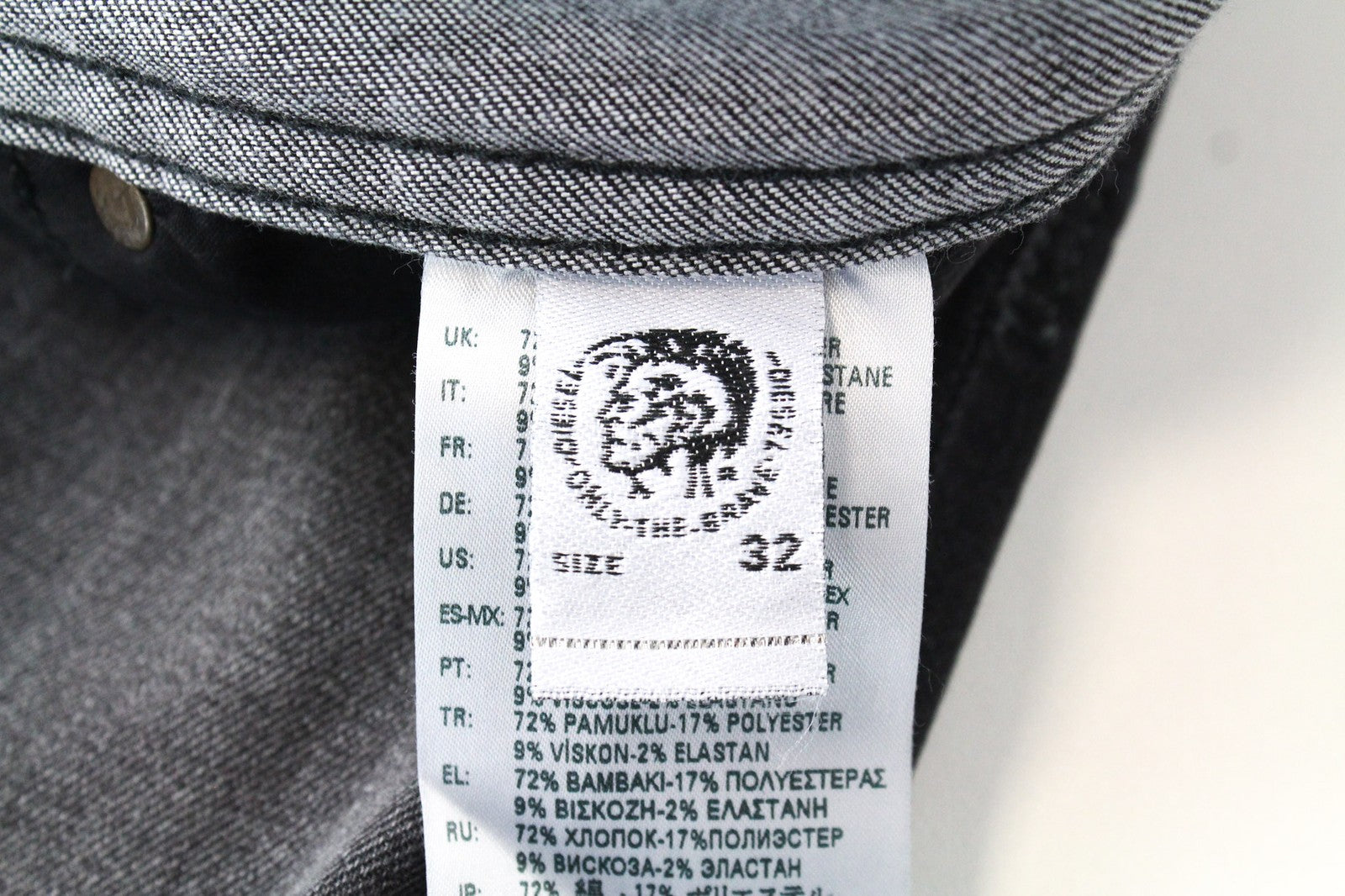 DIESEL Thommer 0687J Men's W32/L30 Slim Skinny Stretch Cotton Grey Jeans