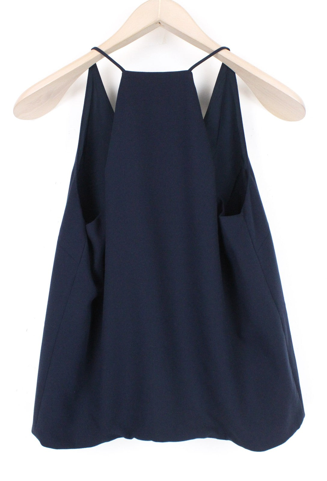 SUISTUDIO Women's Top EU38 Navy V-Neck Sleeveless Casual Lightweight Straps