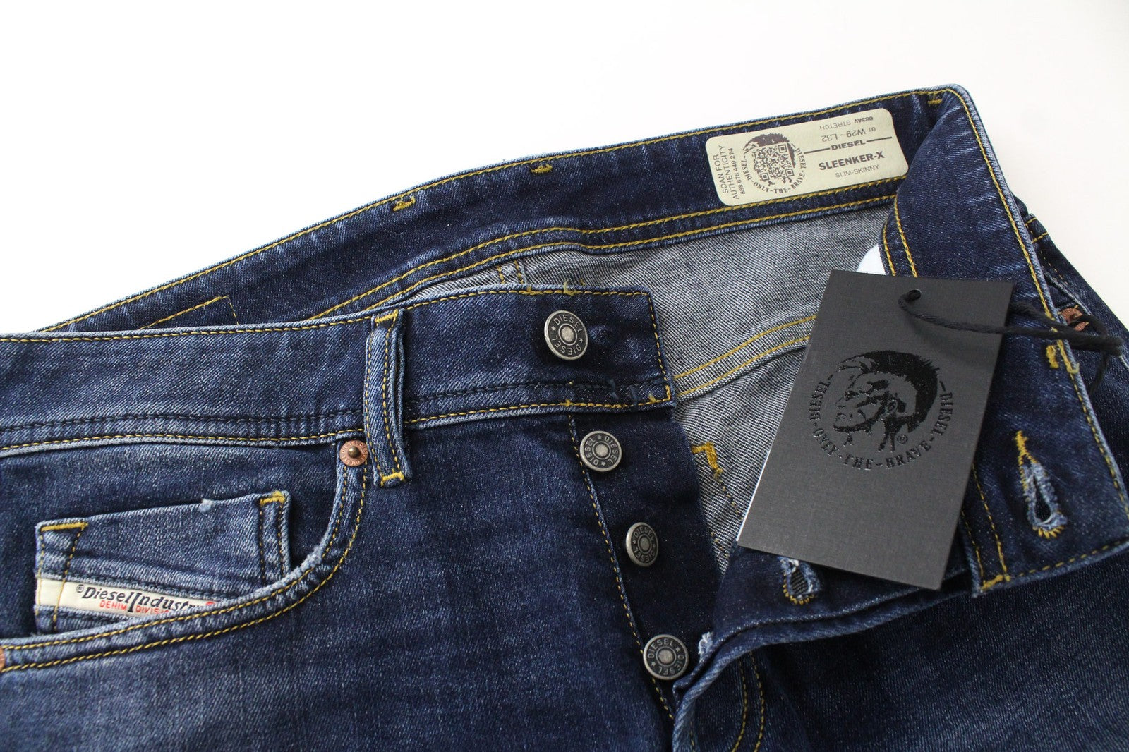 DIESEL Sleenker-X 083AV Men's Jeans W29/L32 Blue Slim-Skinny Stretch Fit