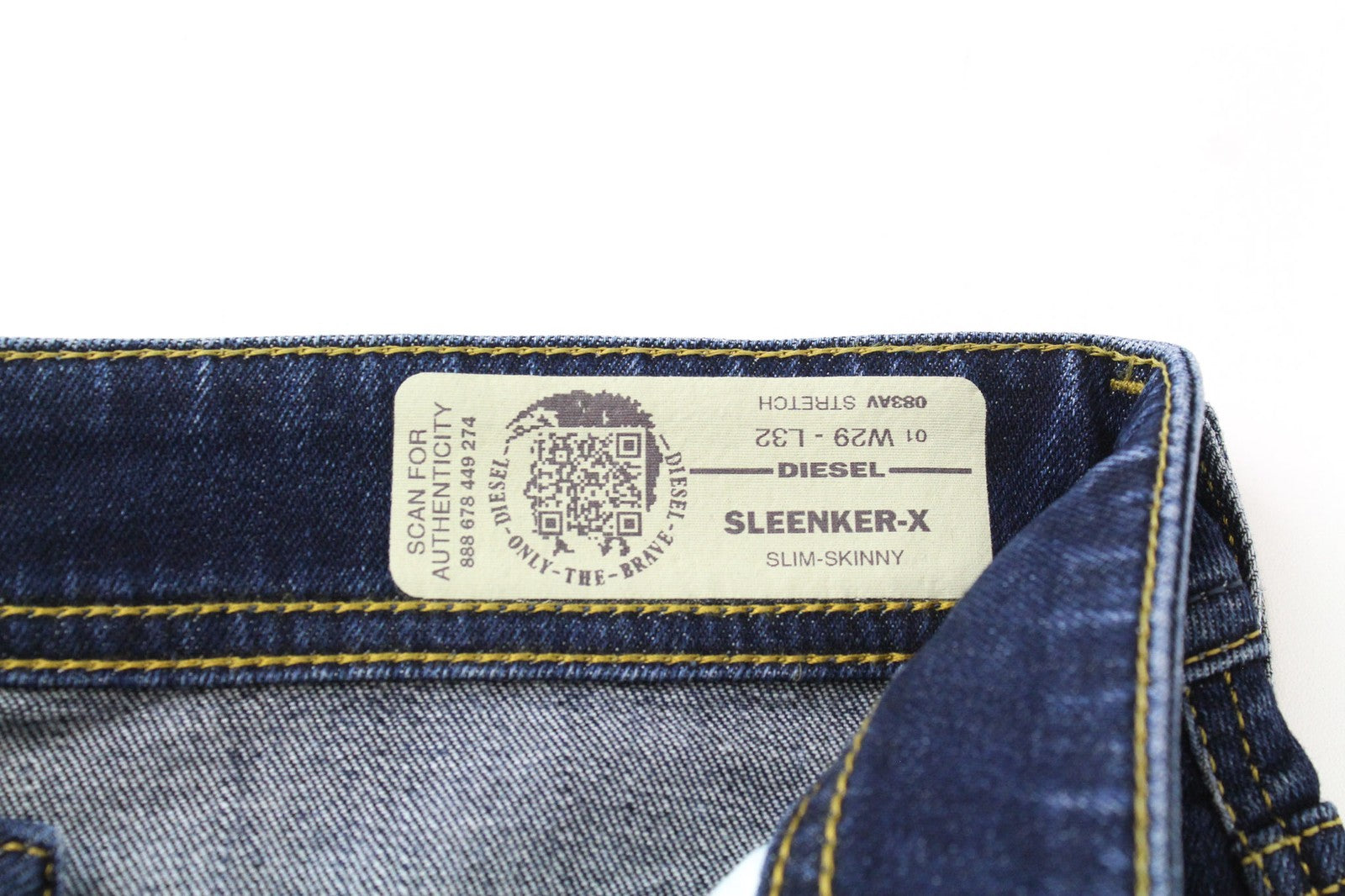 DIESEL Sleenker-X 083AV Men's Jeans W29/L32 Blue Slim-Skinny Stretch Fit