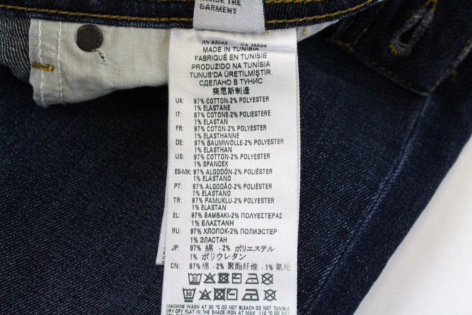 DIESEL Sleenker-X 083AV Men's Jeans W29/L32 Blue Slim-Skinny Stretch Fit