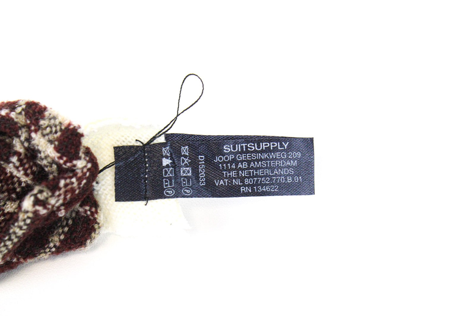 SUITSUPPLY Men's Tie ~150x8cm Purple Wool Blend Check Pointed-End Neckwear