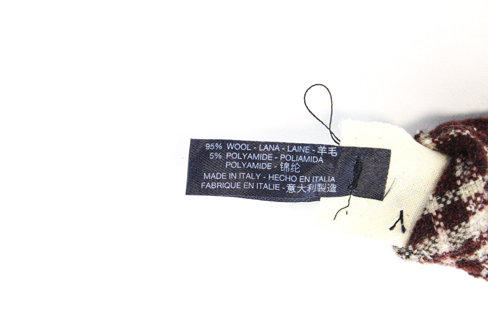 SUITSUPPLY Men's Tie ~150x8cm Purple Wool Blend Check Pointed-End Neckwear