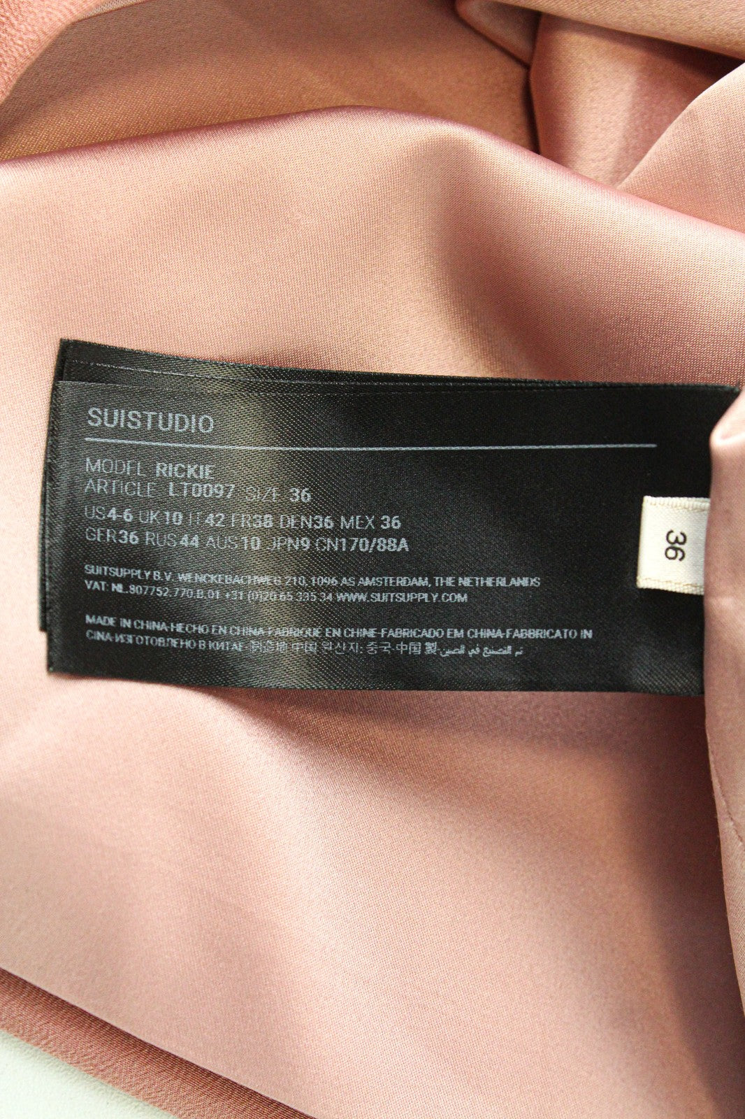 SUISTUDIO Rickie Women's Top UK10 Pink V-Neck Pure Silk Strappy Summer Blouse