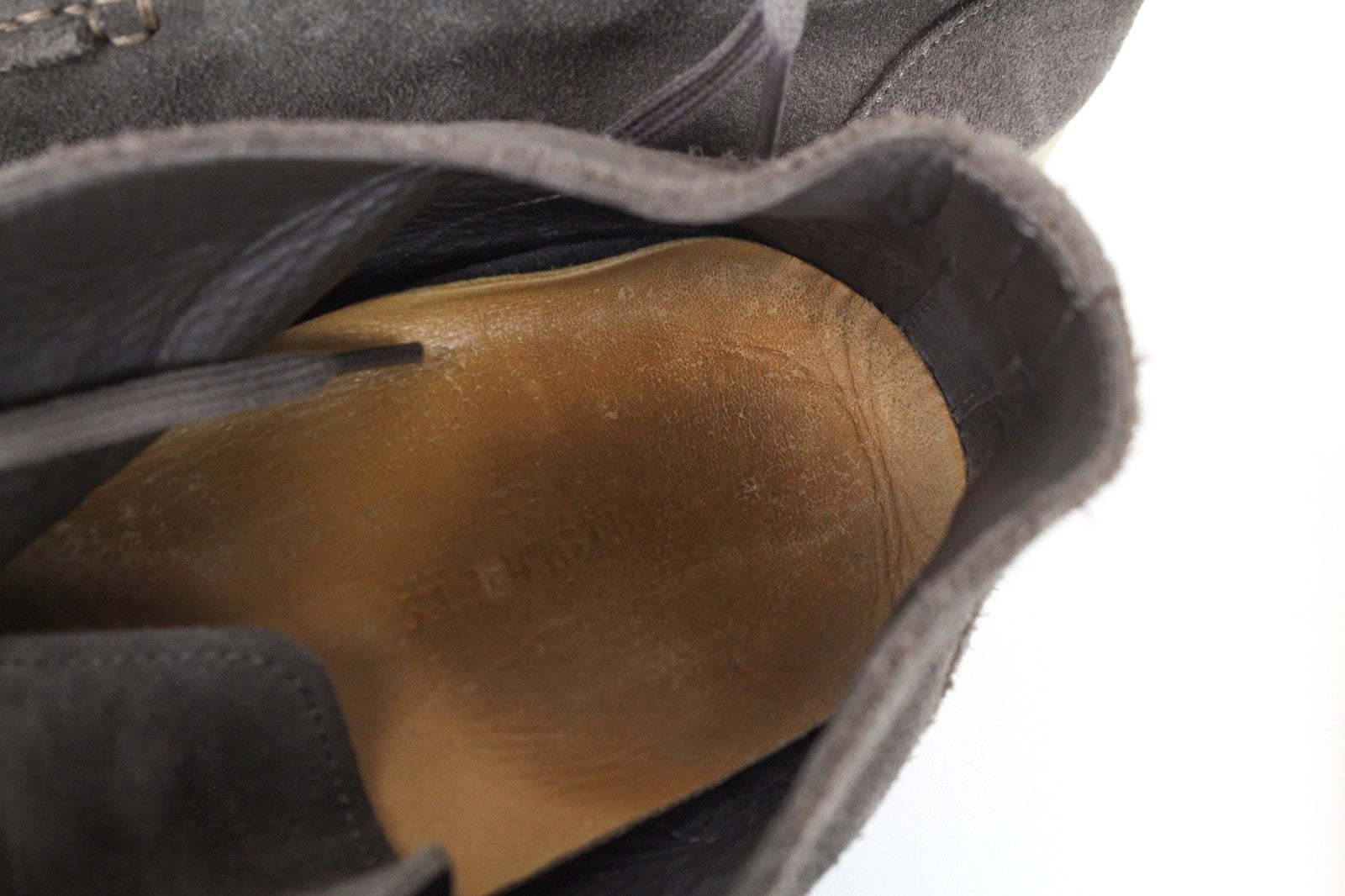 SUITSUPPLY Men's Shoes EU41 Grey Suede High-Top Casual Laced Design Leisure