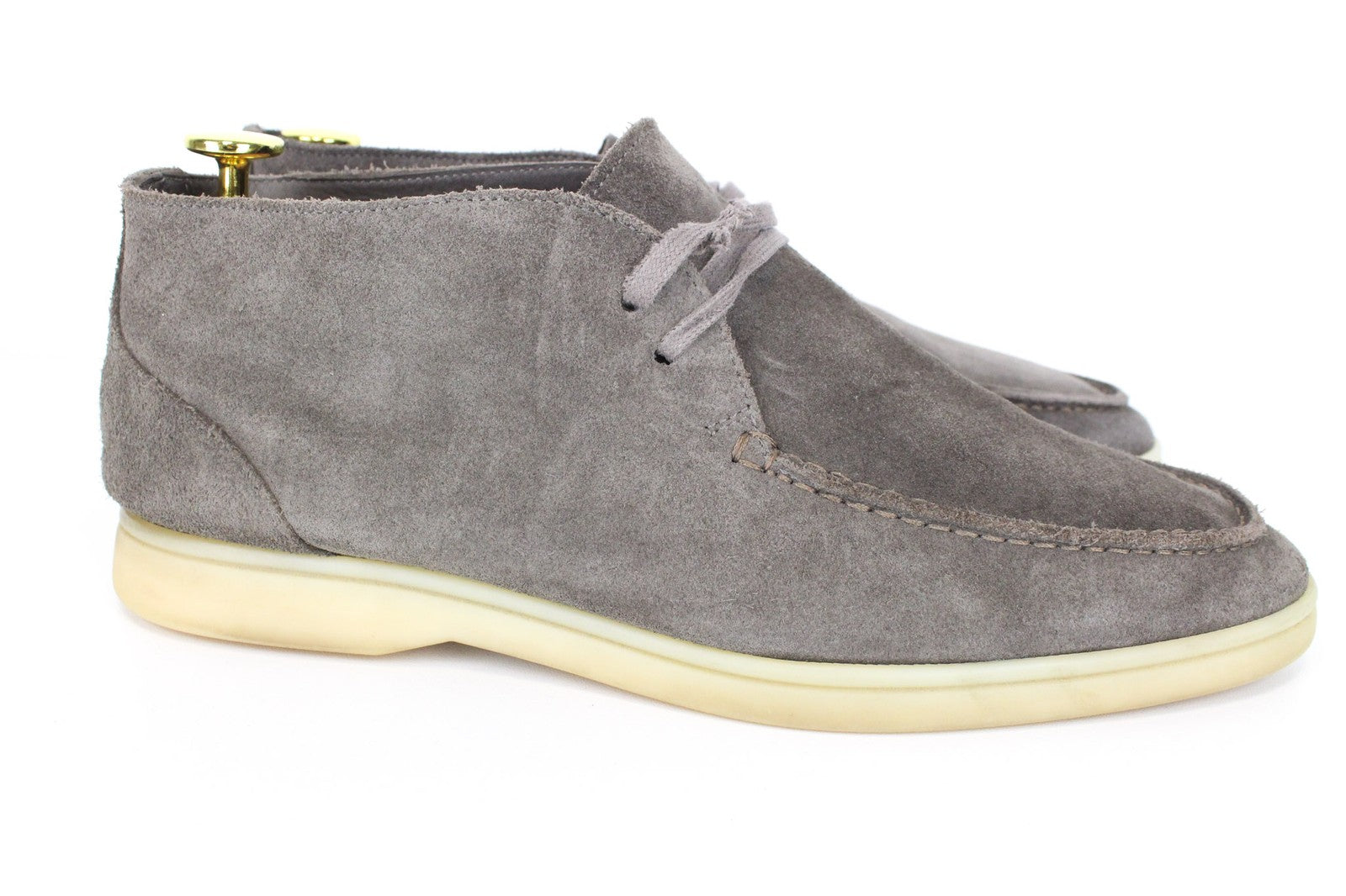 SUITSUPPLY Men's Shoes EU41 Grey Suede High-Top Casual Laced Design Leisure
