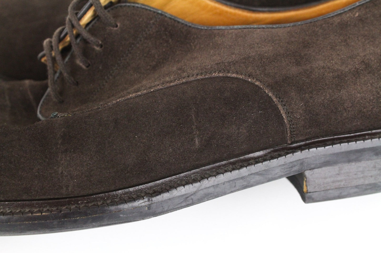 SUITSUPPLY Men's Shoes EU44 Brown Suede Lace-Up Formal Low-Top Dress Shoes