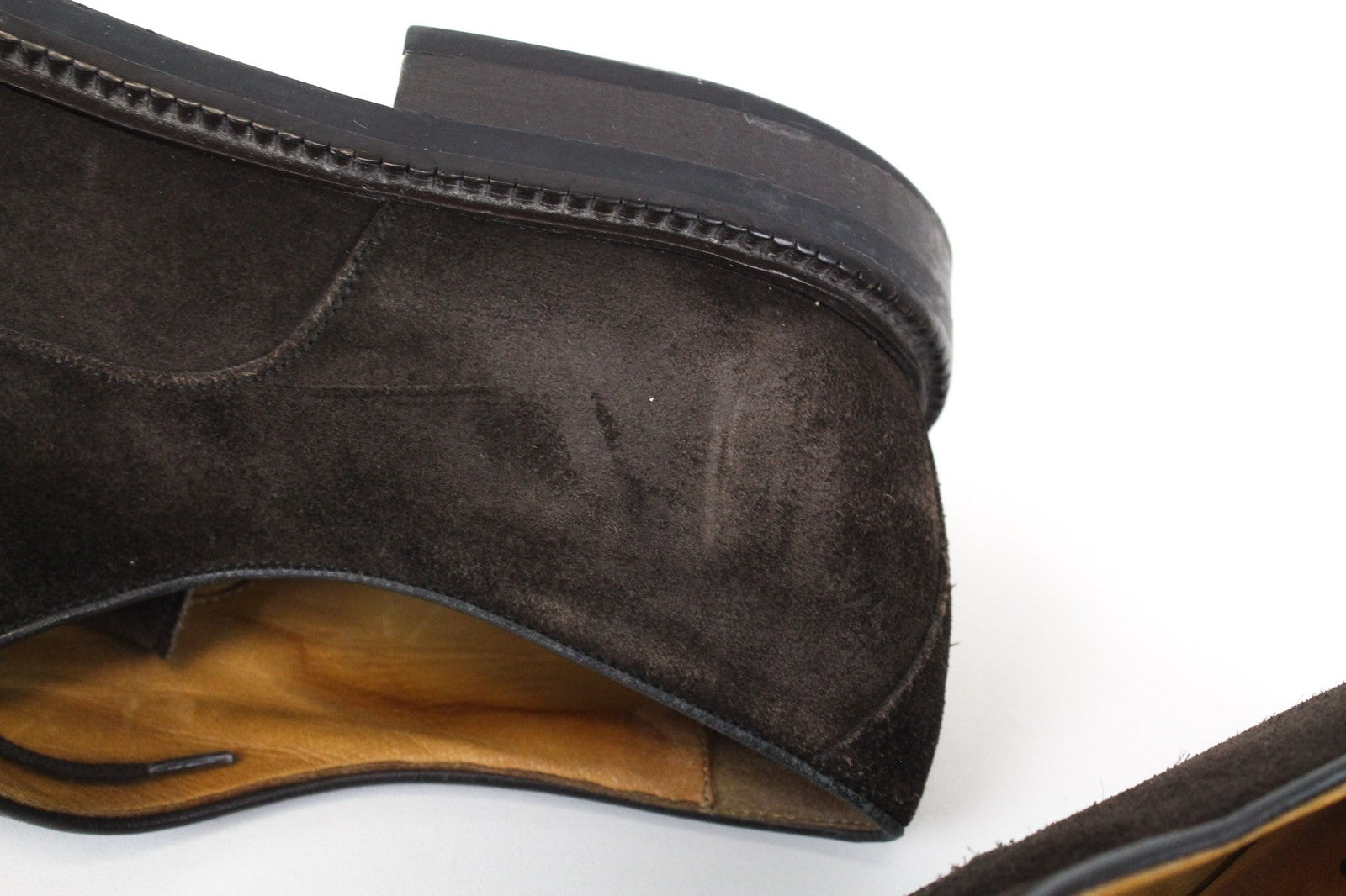 SUITSUPPLY Men's Shoes EU44 Brown Suede Lace-Up Formal Low-Top Dress Shoes