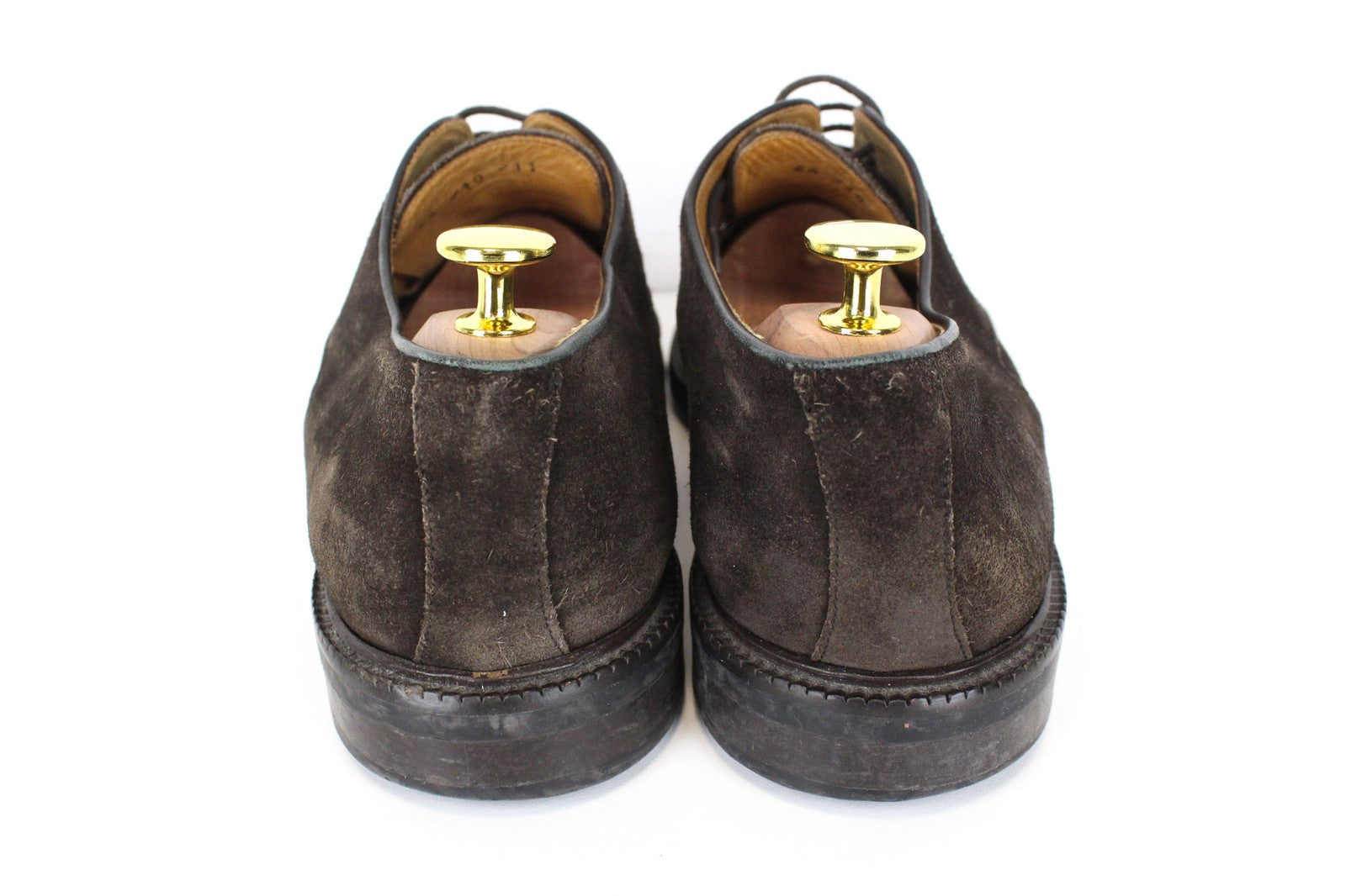 SUITSUPPLY Men's Shoes EU44 Brown Suede Lace-Up Formal Low-Top Dress Shoes