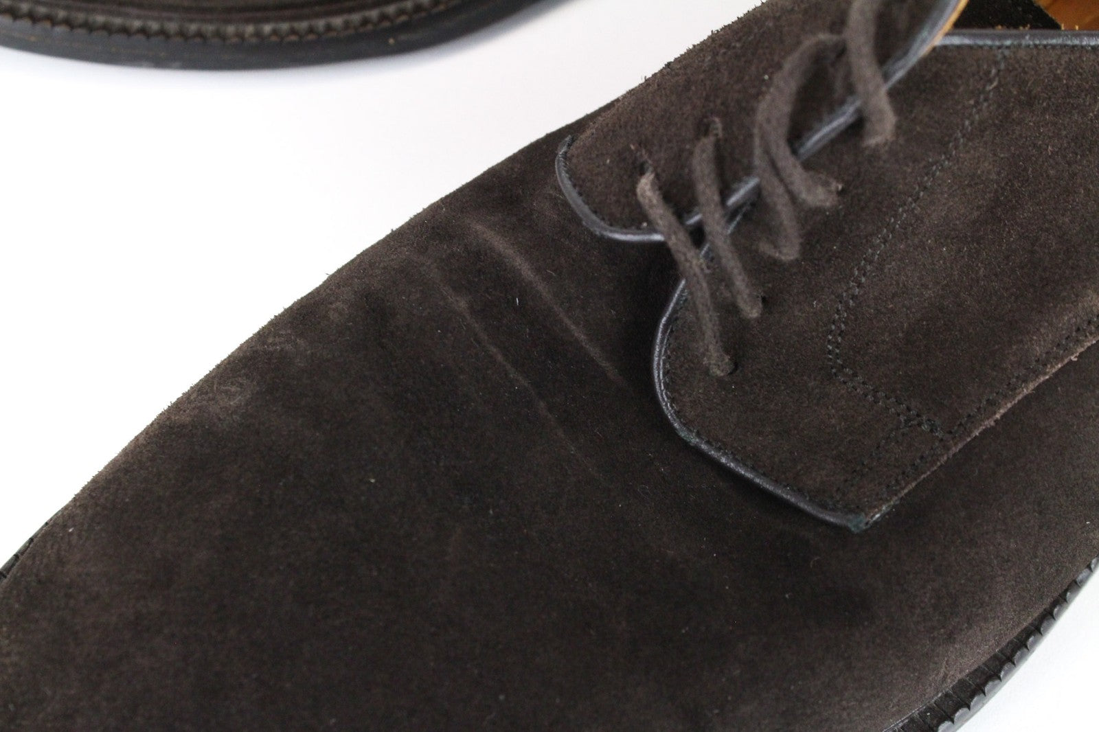 SUITSUPPLY Men's Shoes EU44 Brown Suede Lace-Up Formal Low-Top Dress Shoes