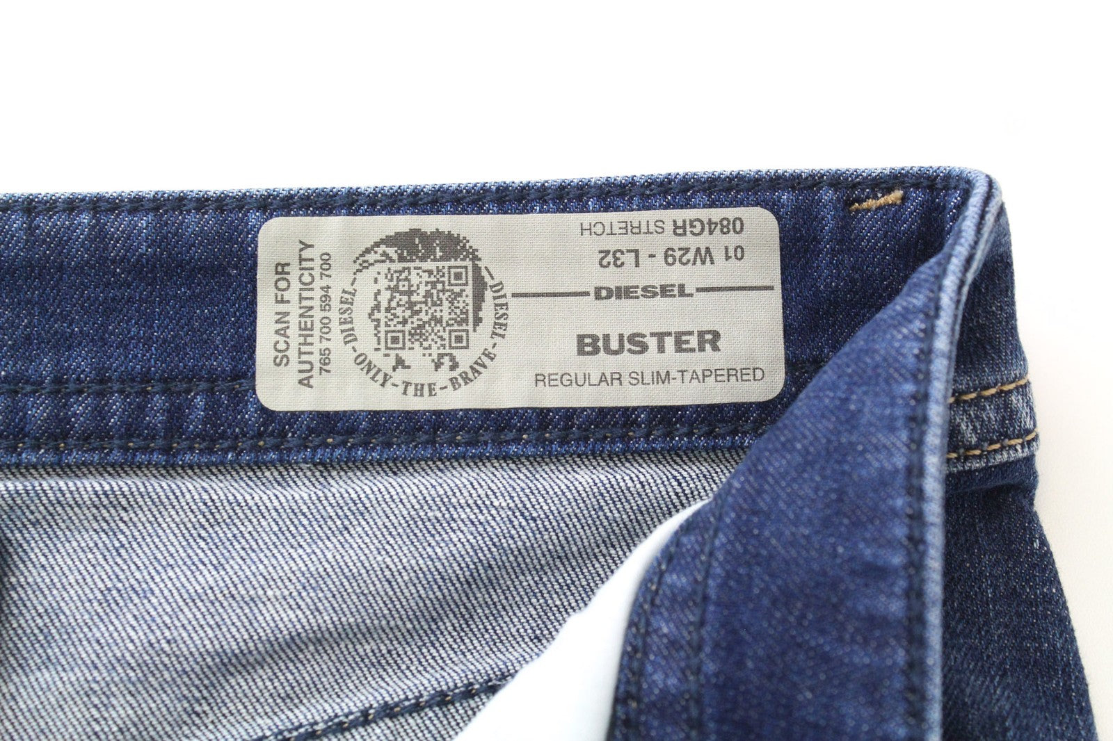 DIESEL Buster 084GR Men's Jeans W29/L32 Blue Slim Taper Fit Cotton Stretch