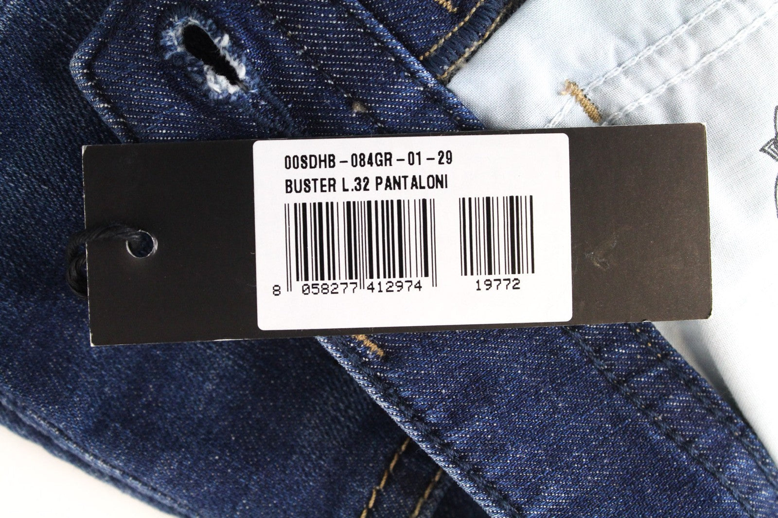 DIESEL Buster 084GR Men's Jeans W29/L32 Blue Slim Taper Fit Cotton Stretch