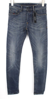 DIESEL Sleenker 069DG Men's W27/L30 Distressed Slim Skinny Stretch Blue Jeans