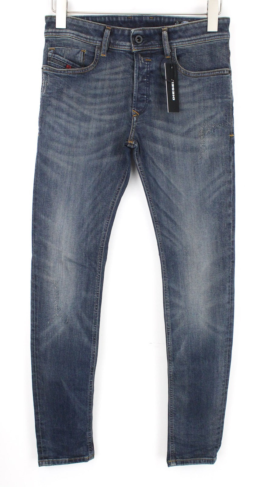 DIESEL Sleenker 069DG Men's W27/L30 Distressed Slim Skinny Stretch Blue Jeans