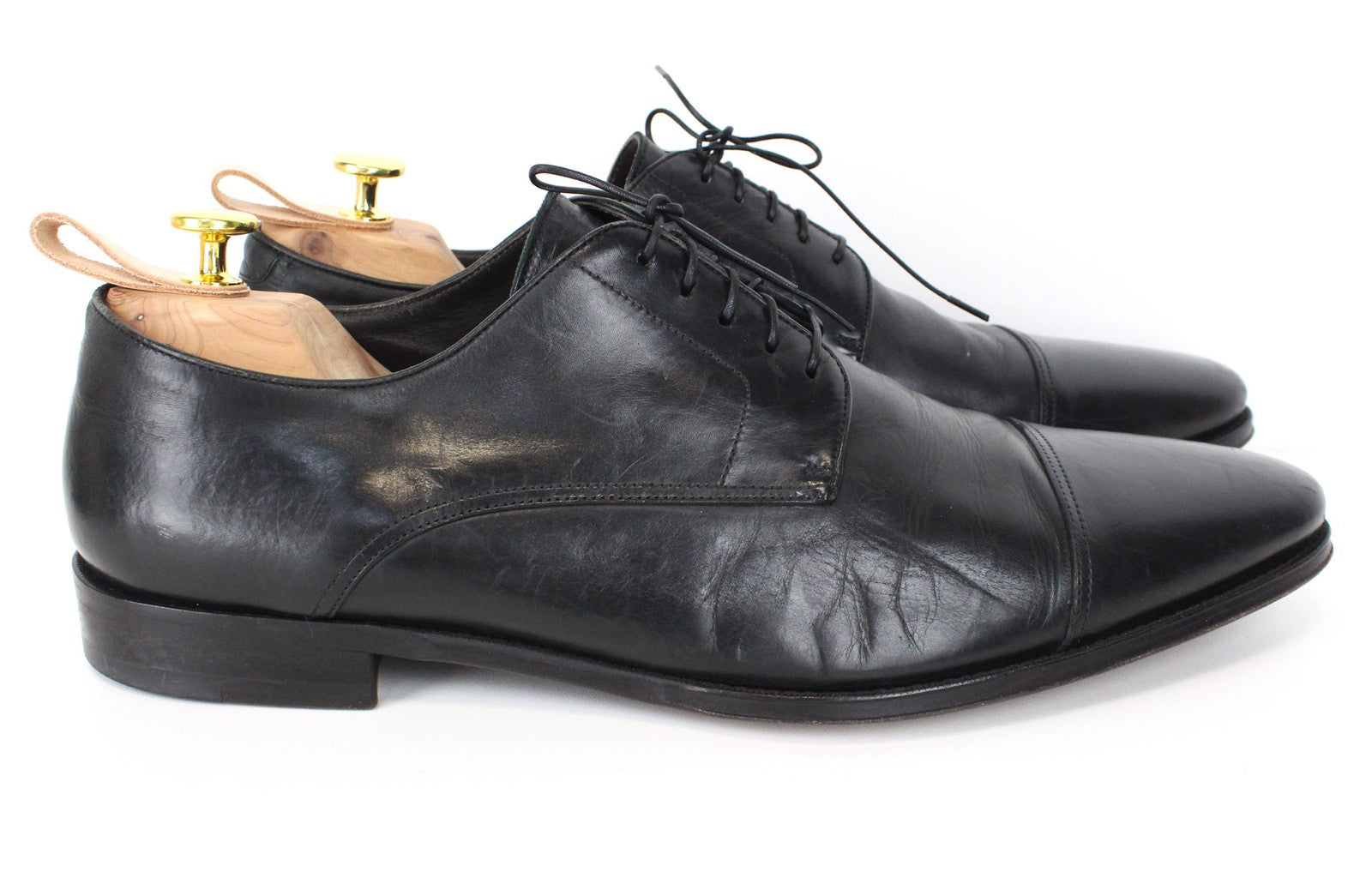 SUITSUPPLY Men's Oxford Shoes EU47/UK13 Black Classic Calf Leather Formal