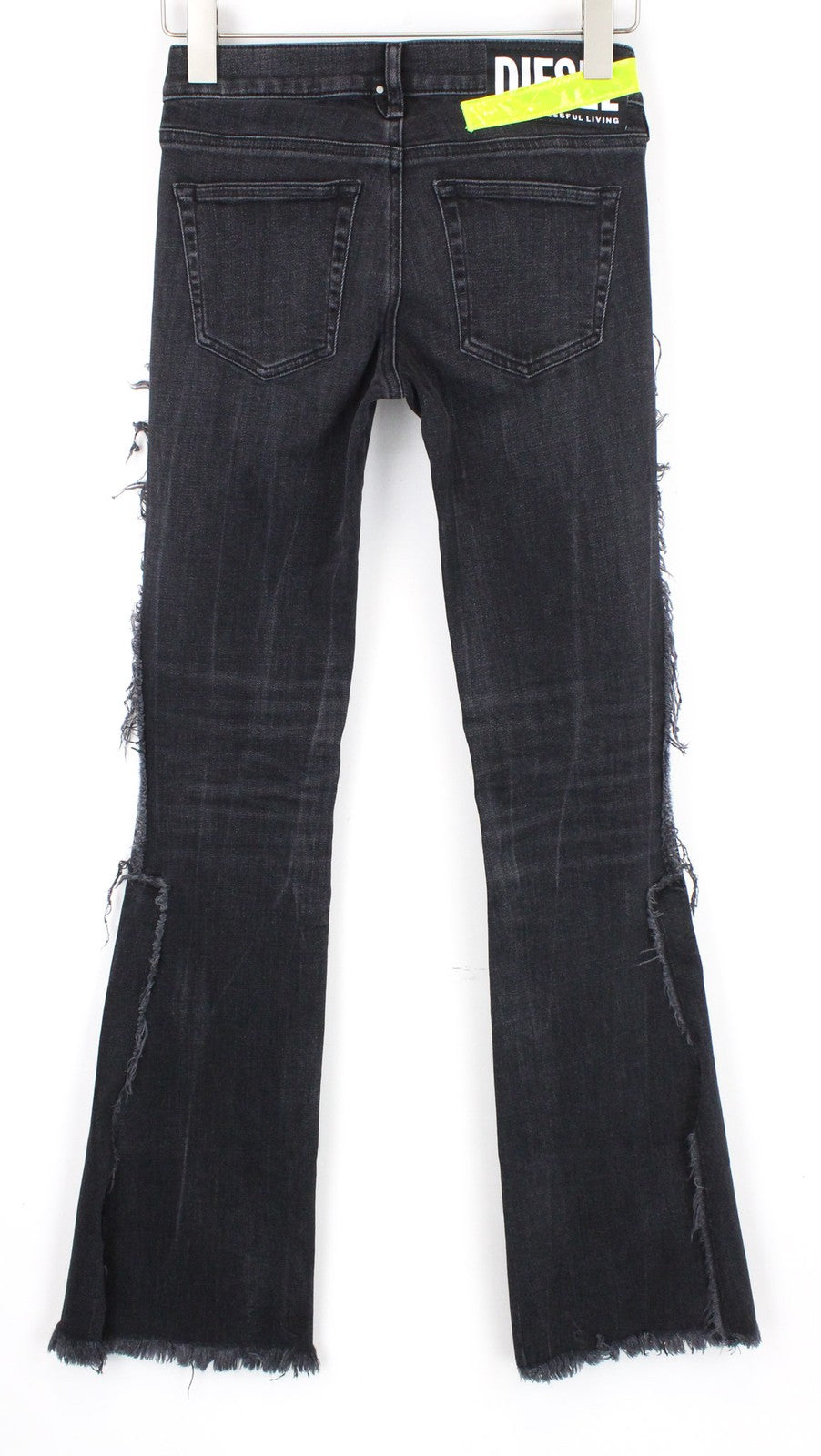 DIESEL D-Ebbey-F 081AH Women Jeans W23/L32 Bootcut Stretch Dark Grey Cotton