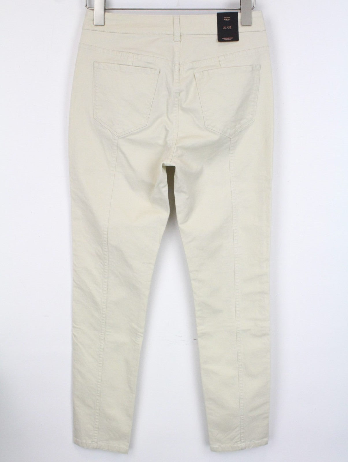 MAISON SCOTCH Women Trousers W27/L32 Off-White Beige Skinny Casual Fit