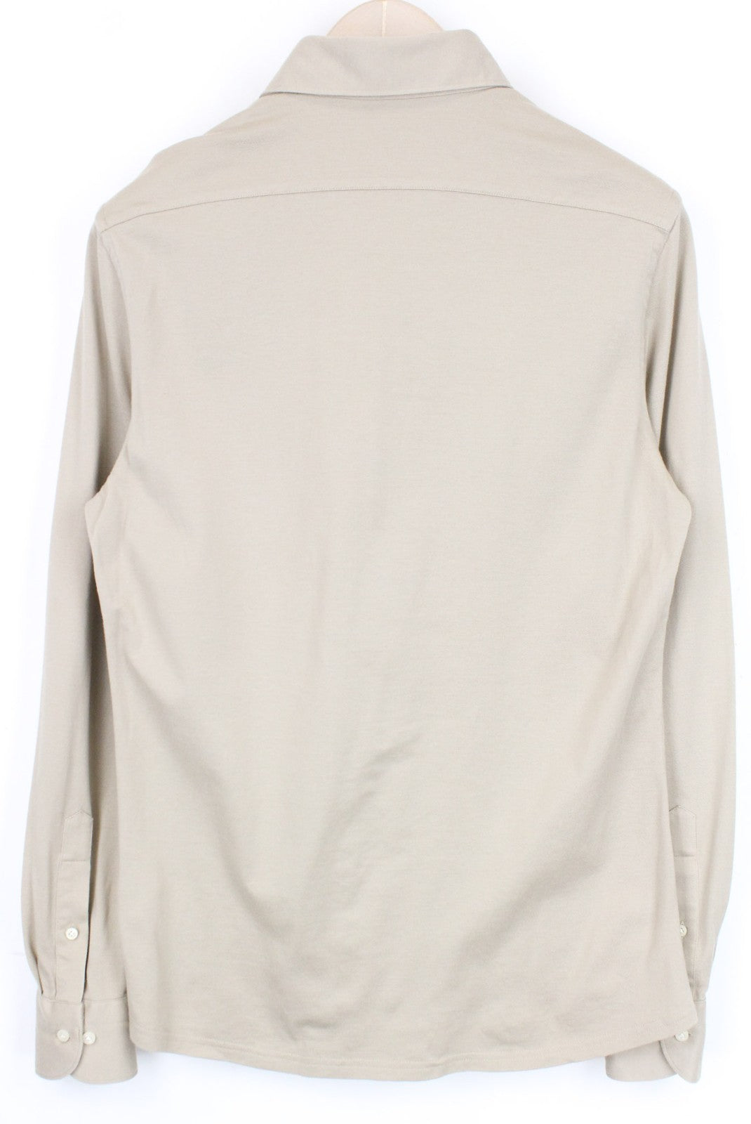 SUITSUPPLY Men T-Shirt 39/40/15.5/15.75 Beige Polo Extra Slim Cotton Cutaway