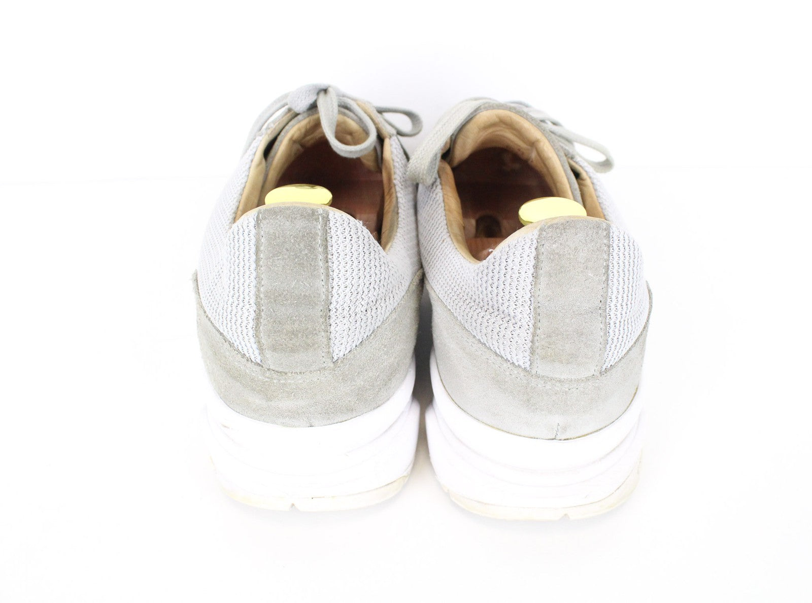 SUITSUPPLY Men Sneakers EU43 Light Grey Low-Top Leather Lace-Up Vibram Trainers