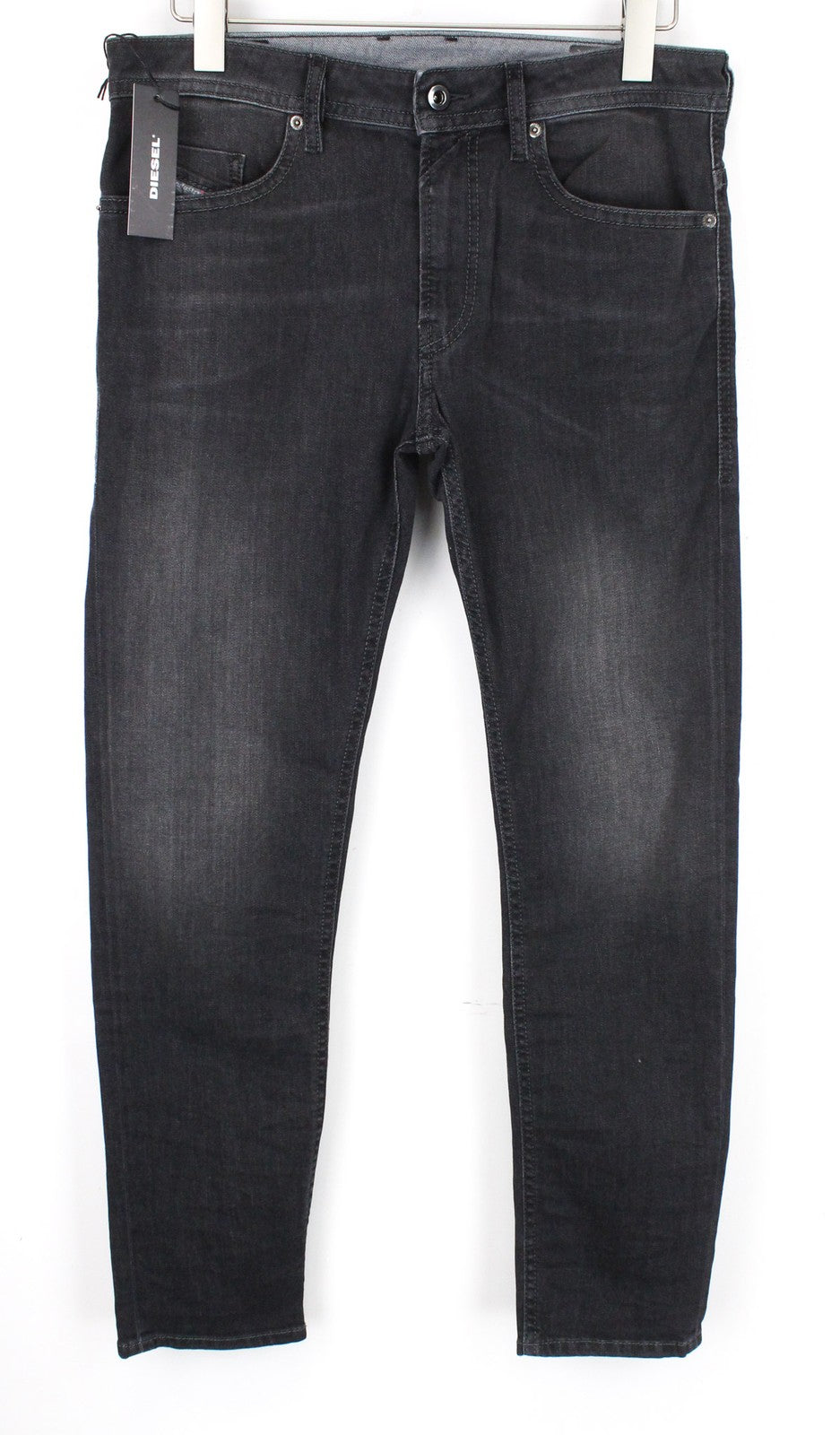 DIESEL Thommer 0687J Men Jeans W32/L30 Slim Skinny Dark Grey Zip Fly Stretch