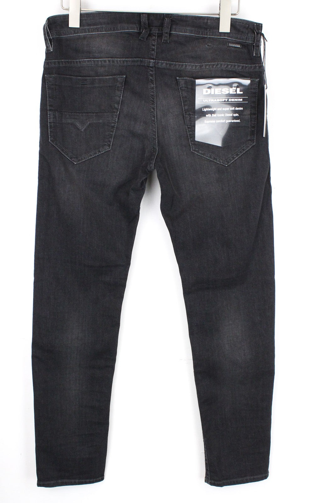 DIESEL Thommer 0687J Men Jeans W32/L30 Slim Skinny Dark Grey Zip Fly Stretch