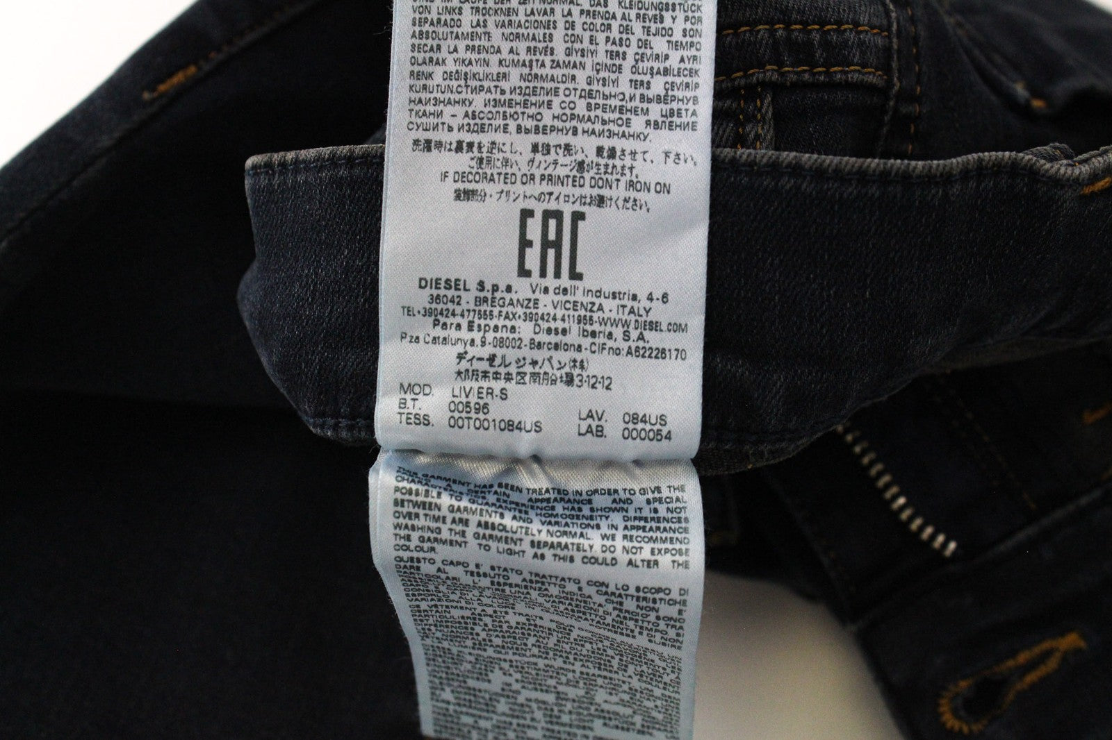 DIESEL Livier-S 084US Women Jeans W24 Jegging Super Slim Blue Stretch Low Waist