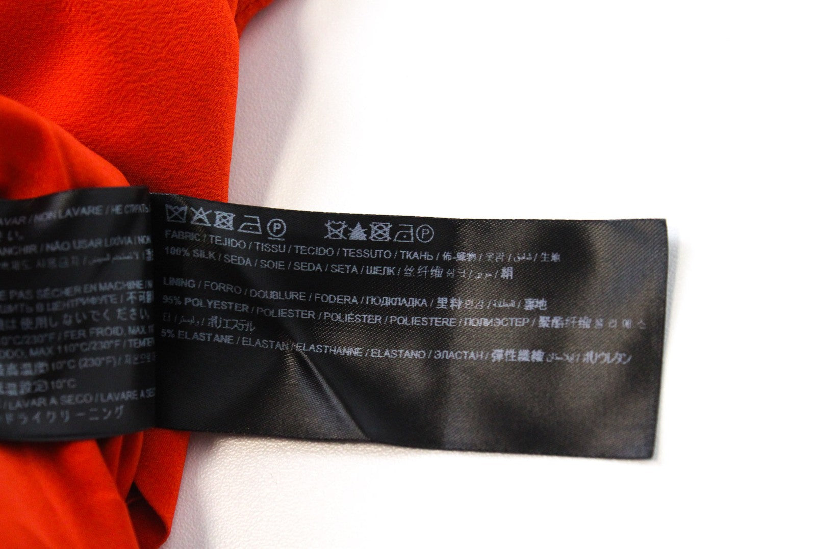 SUISTUDIO Rickie Women Top UK6 Red Slim Silk Softshell V-Neck Lined Sleeveless