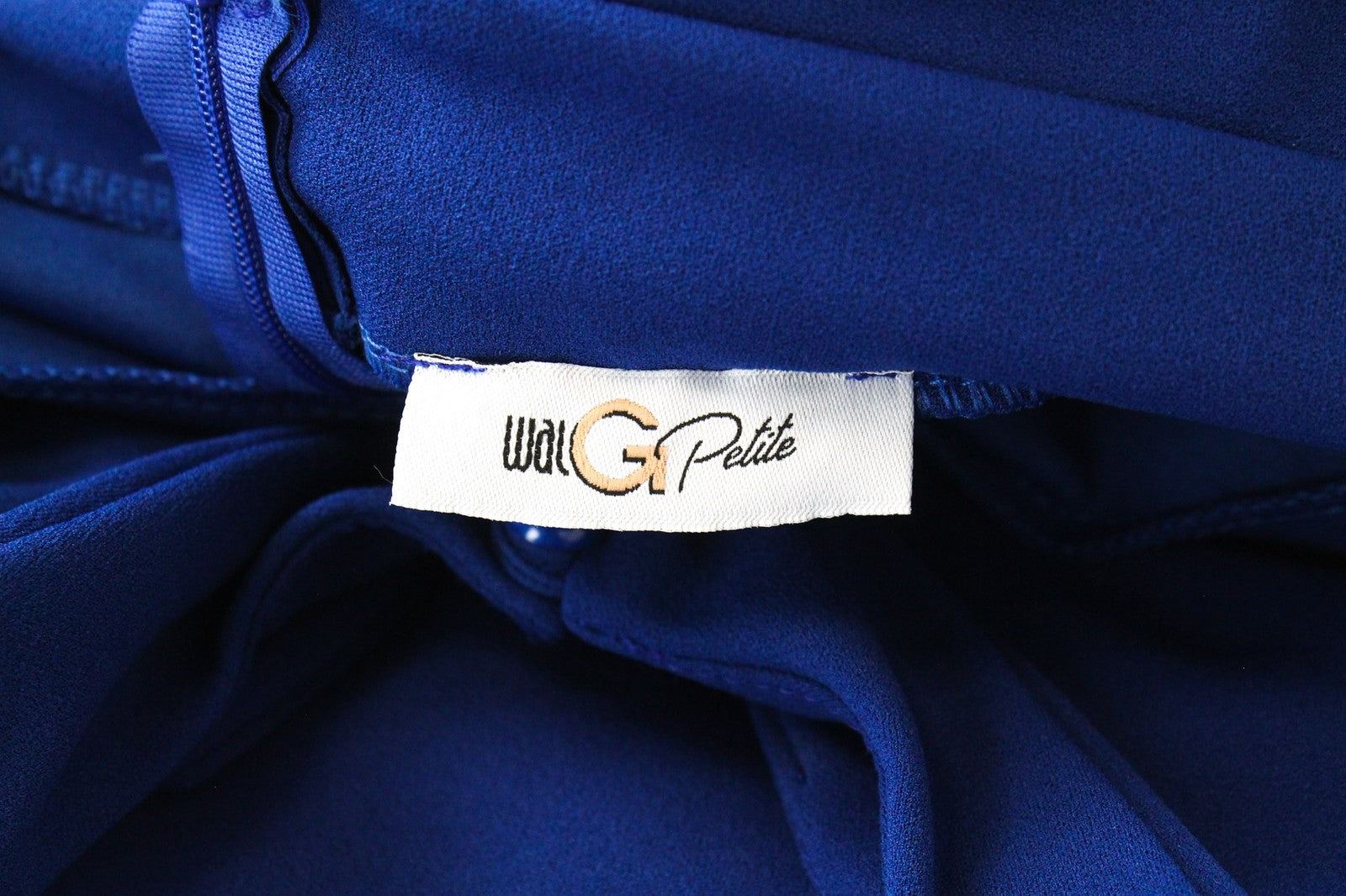 WAL G Women Dress S Blue Maxi Bodycon V-Neck Halter Flared Partywear