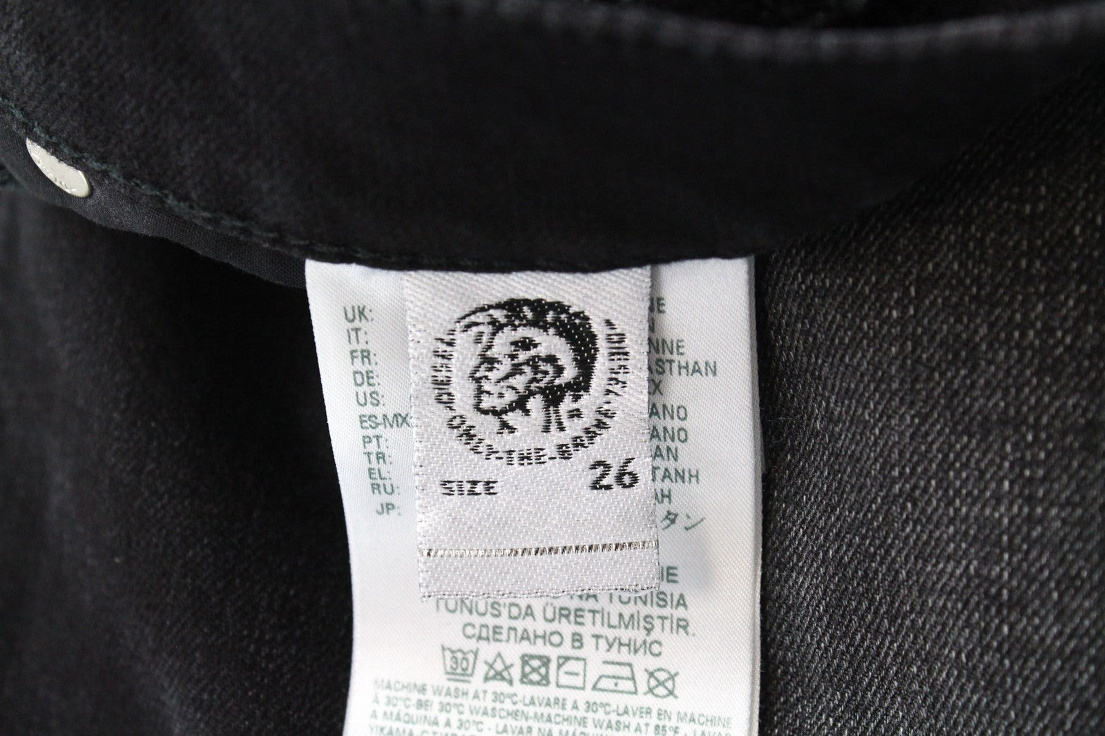 DIESEL Aryel 069BG Women Jeans W26/L30 Straight Dark Grey Stretch Regular Fit