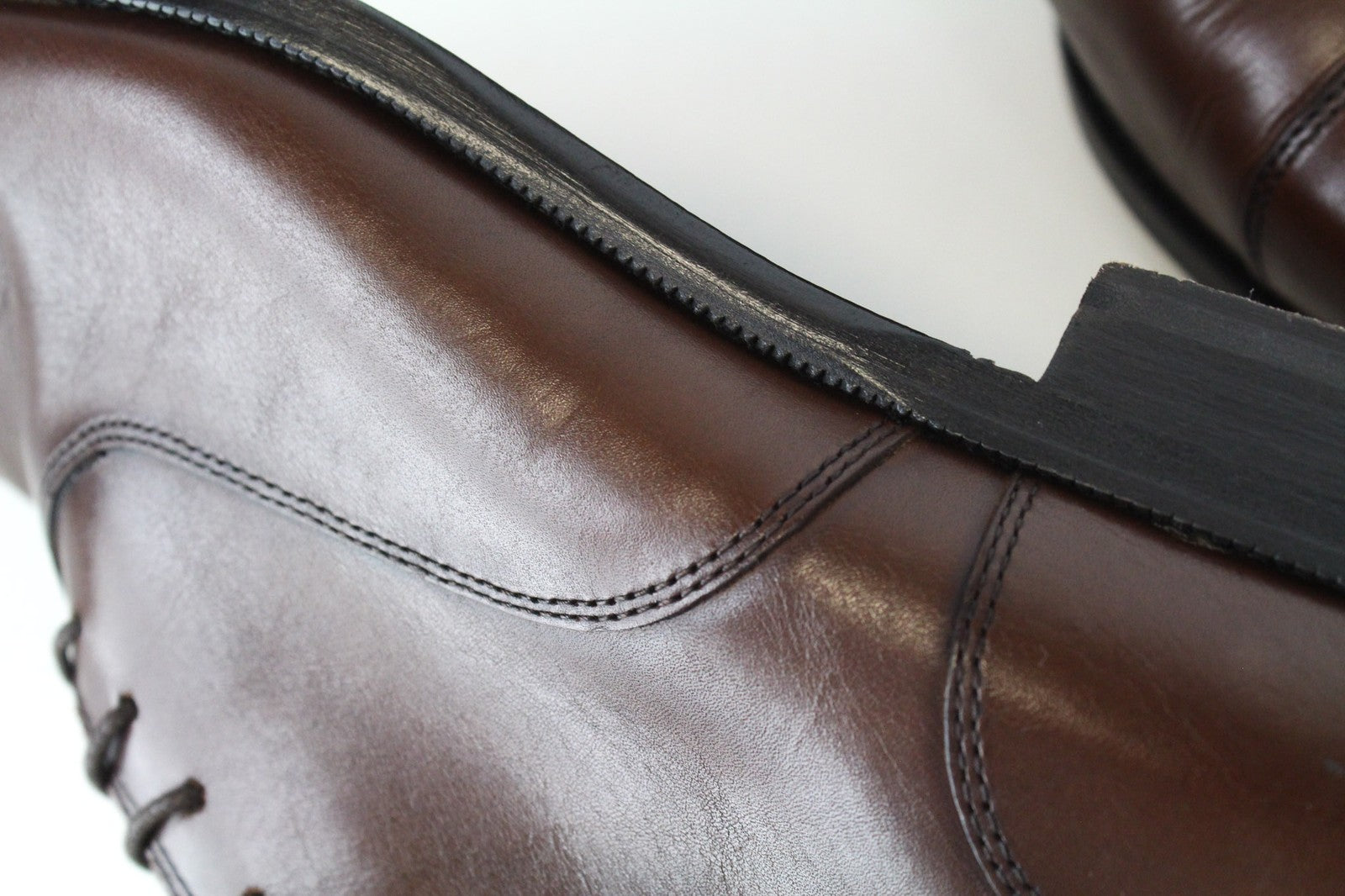 SUITSUPPLY Men Formal Shoes EU43 Mid Brown Calf Leather Derby Classic Lace-Up