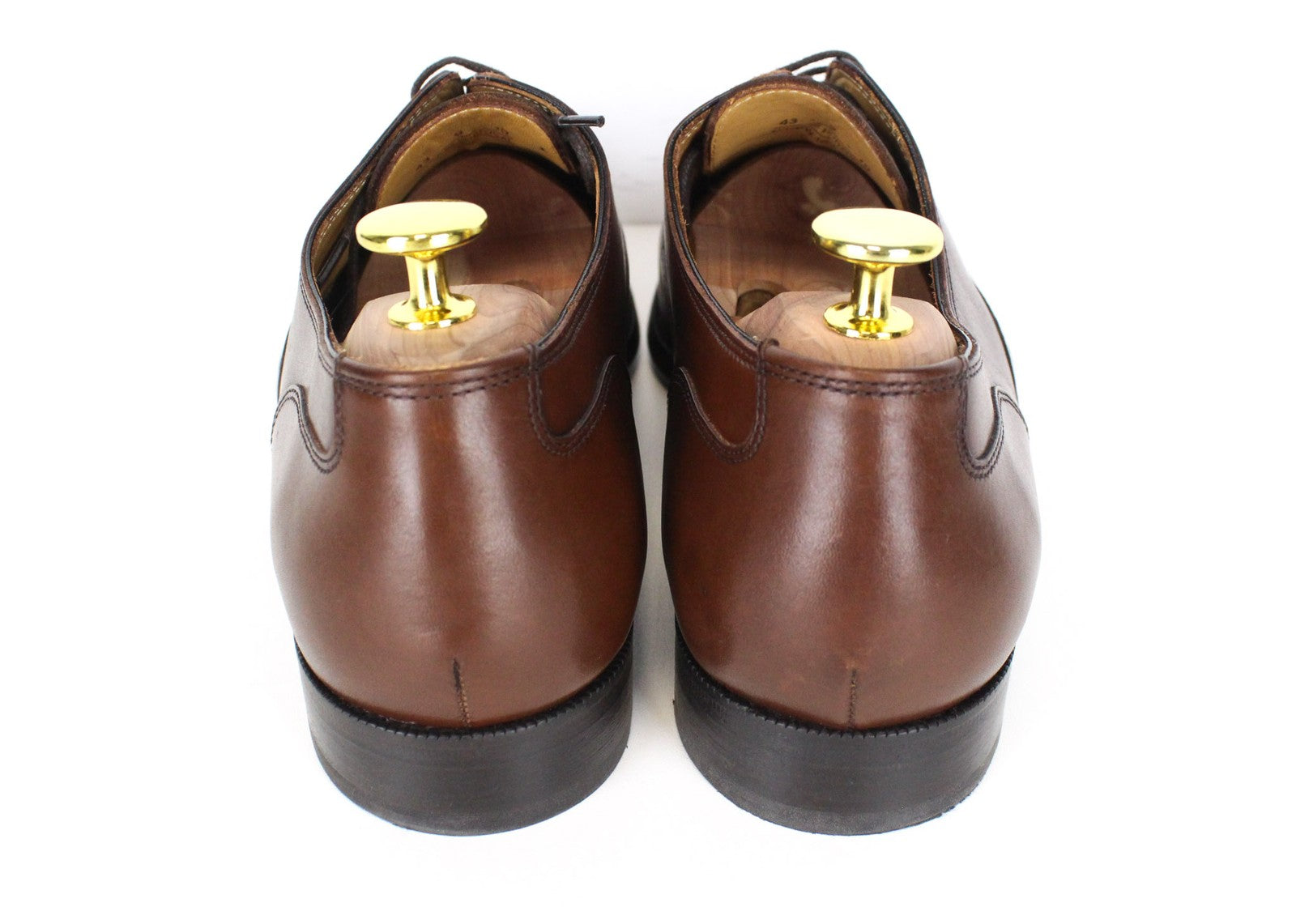 SUITSUPPLY Men Formal Shoes EU43 Mid Brown Calf Leather Derby Classic Lace-Up