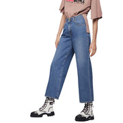 DIESEL Widee 080AN Women Jeans W23/L32 High Waisted Blue Straight Fit Cotton