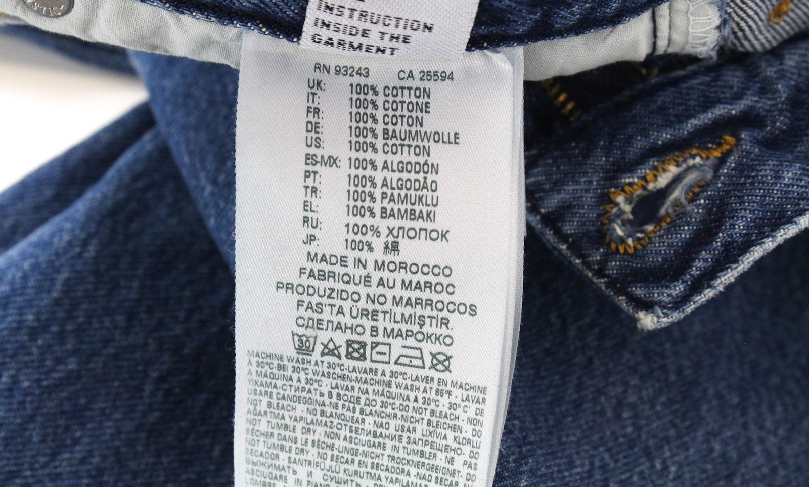 DIESEL Widee 080AN Women Jeans W23/L32 High Waisted Blue Straight Fit Cotton