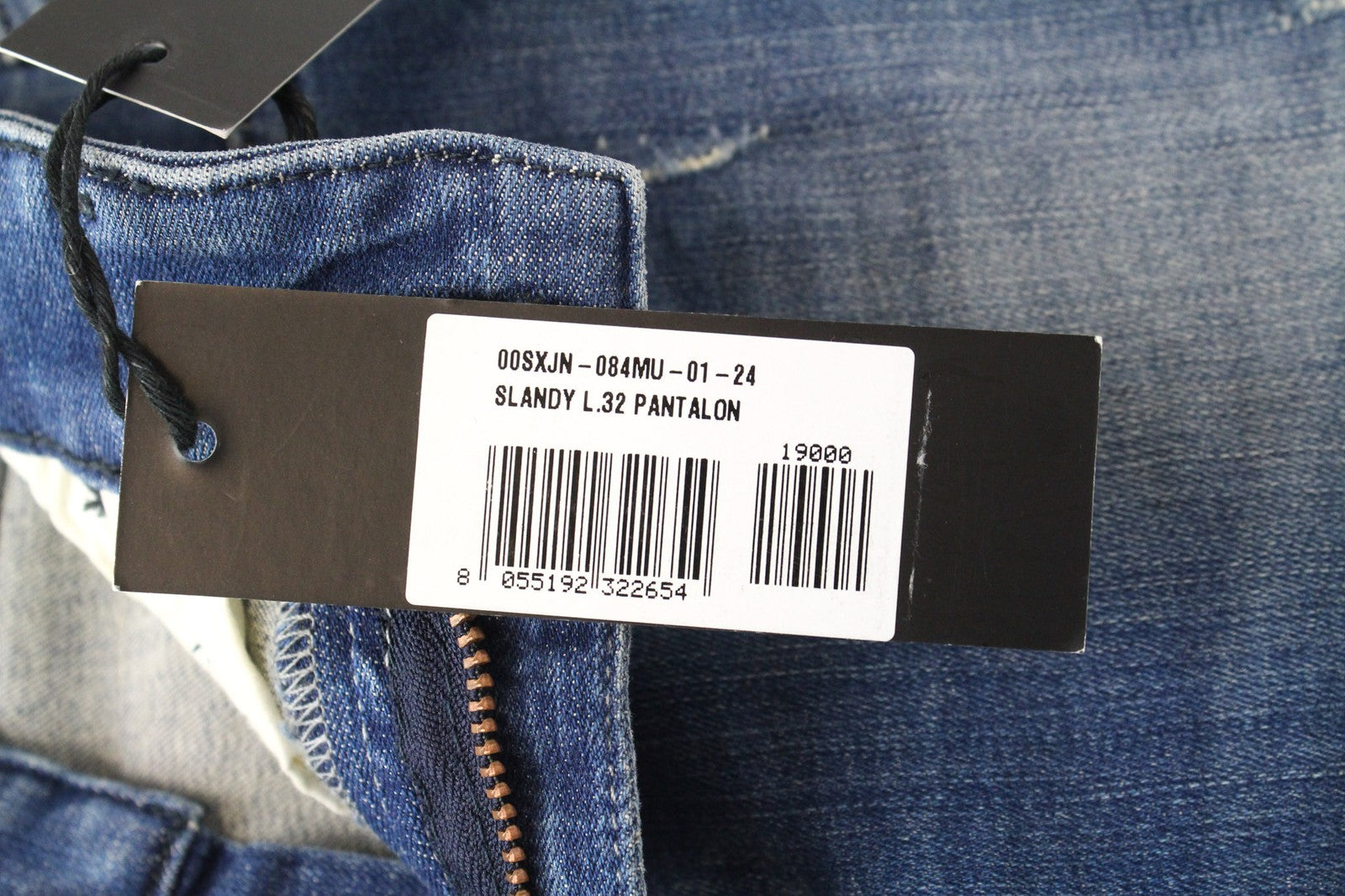 DIESEL Slandy 084MU Women Jeans W24/L32 Super Slim Skinny Girls Fit Blue Stretch