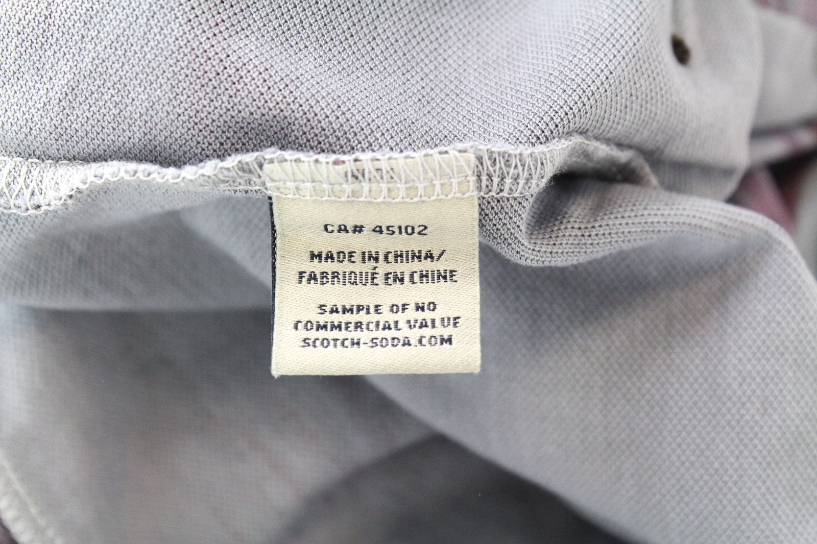 SCOTCH & SODA Men T-Shirt ~S/M Grey Bluish Leaf Pattern Short Sleeved Twill