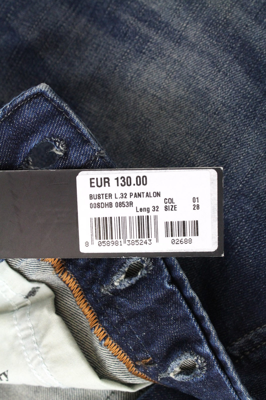 DIESEL Buster R853R Men Jeans W28/L32 Regular Slim Tapered Stretch Blue Denim