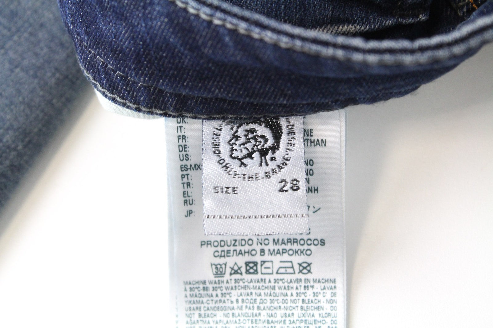 DIESEL Buster R853R Men Jeans W28/L32 Regular Slim Tapered Stretch Blue Denim