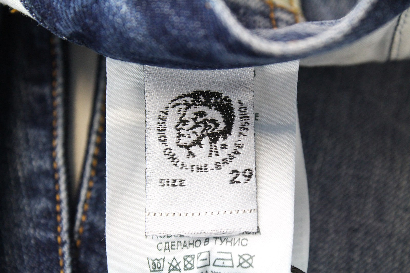 DIESEL Mharky 085AG Men Jeans W29/L32 Slim Skinny Fit Washed Blue Pure Cotton