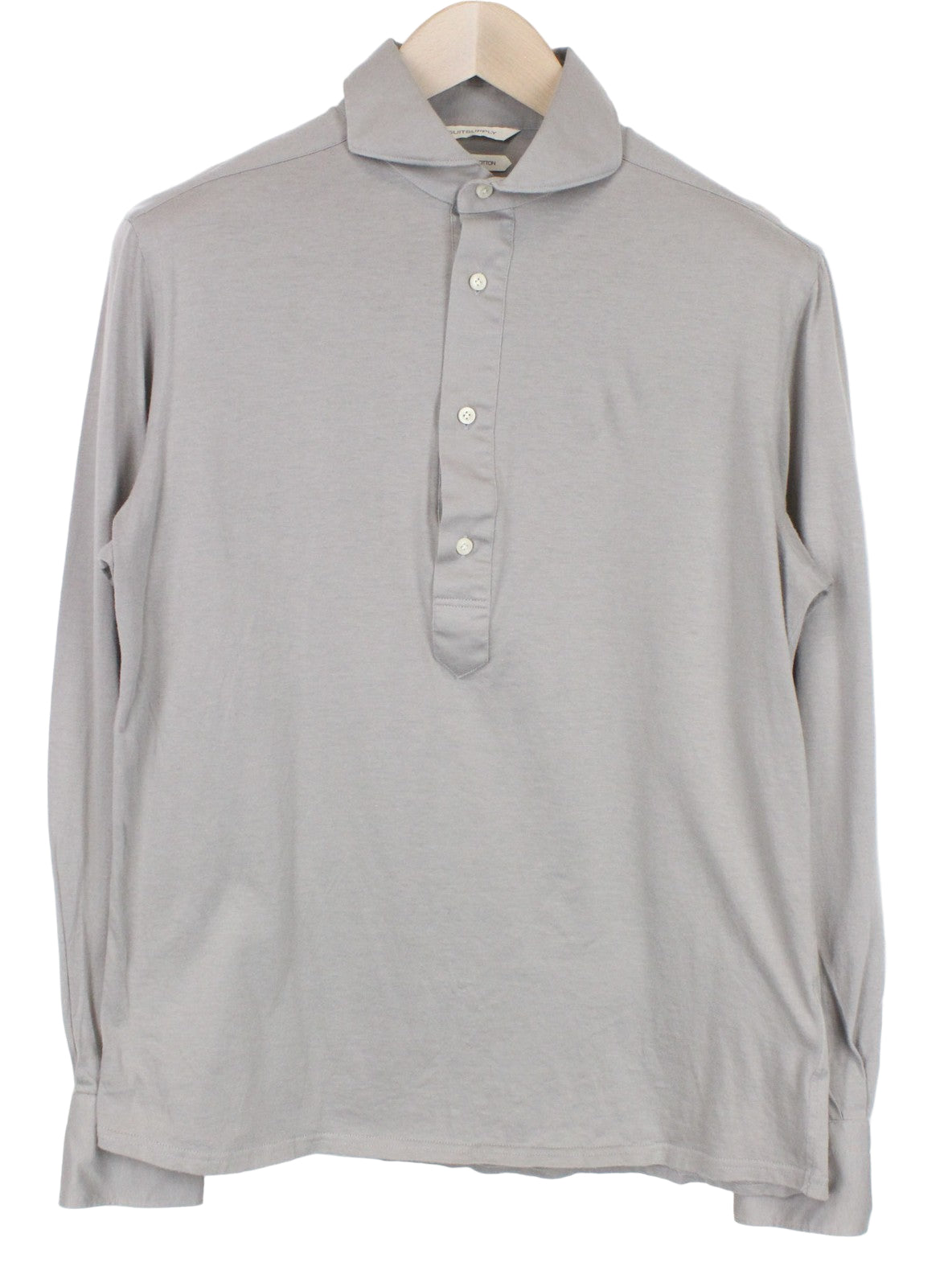 SUITSUPPLY Men Shirt 39/15.5/40/15.75 Brown Polo Egyptian Cotton Extra Slim Fit