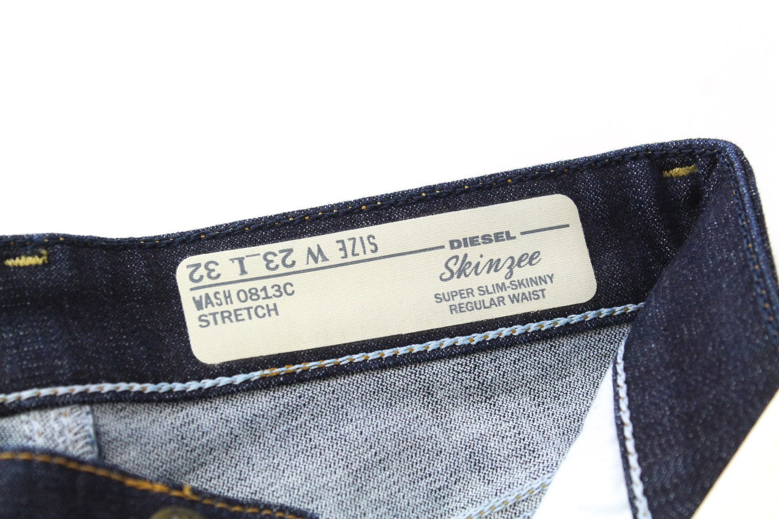 DIESEL Skinzee 0813C Women Jeans W23/L32 Super Slim Skinny Blue Stretch Fitted