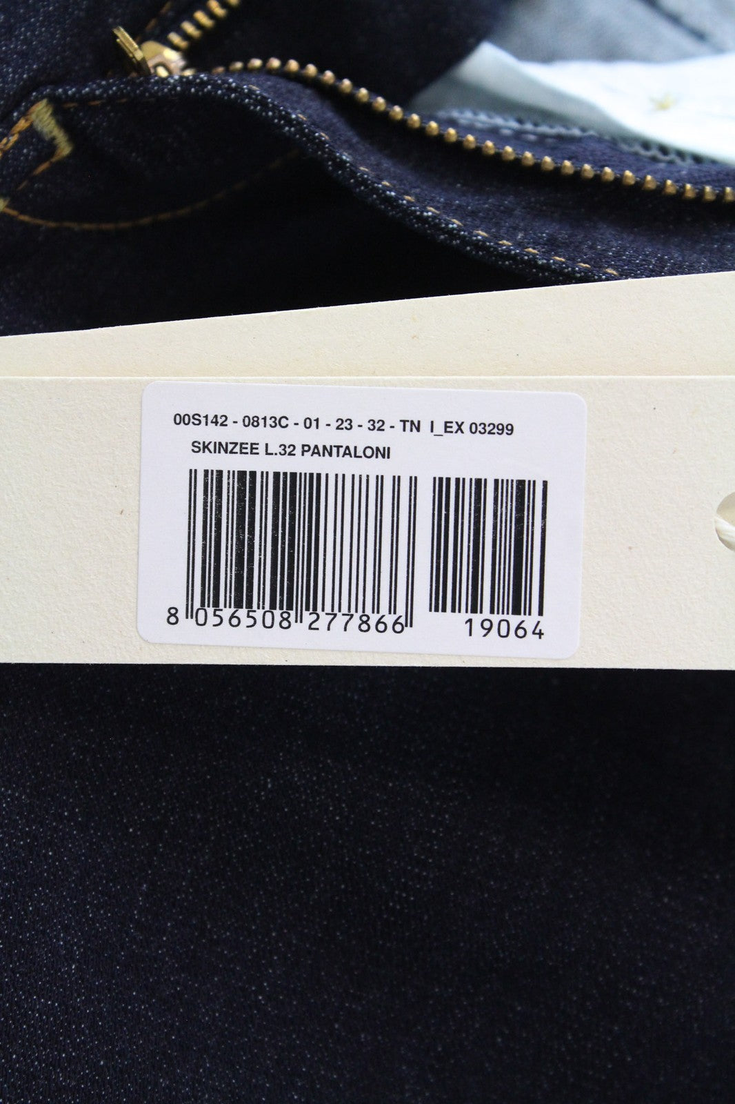 DIESEL Skinzee 0813C Women Jeans W23/L32 Super Slim Skinny Blue Stretch Fitted