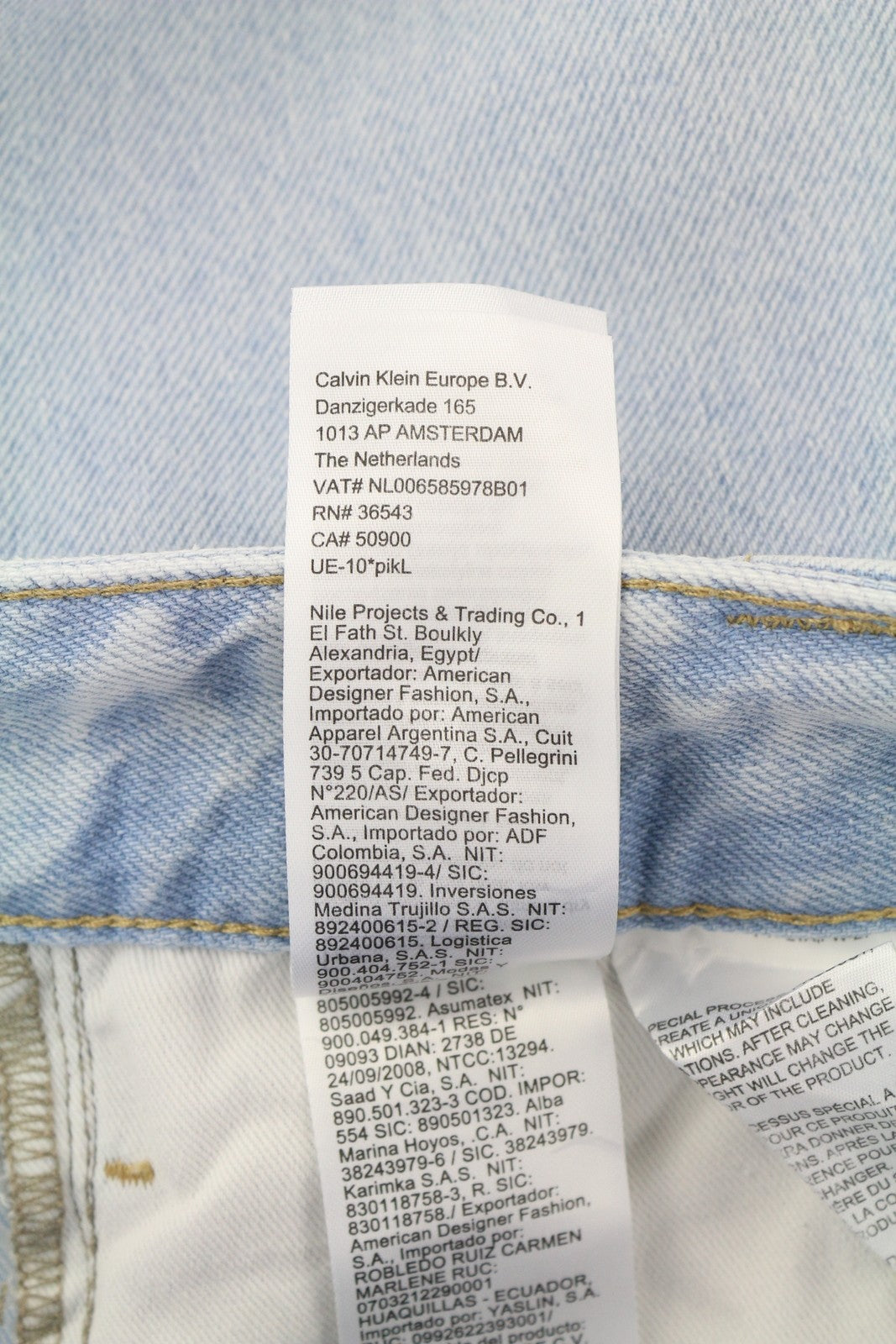 CALVIN KLEIN 90s Loose Men Jeans W31 Light Blue Washed Faded Pleated Zip Denim