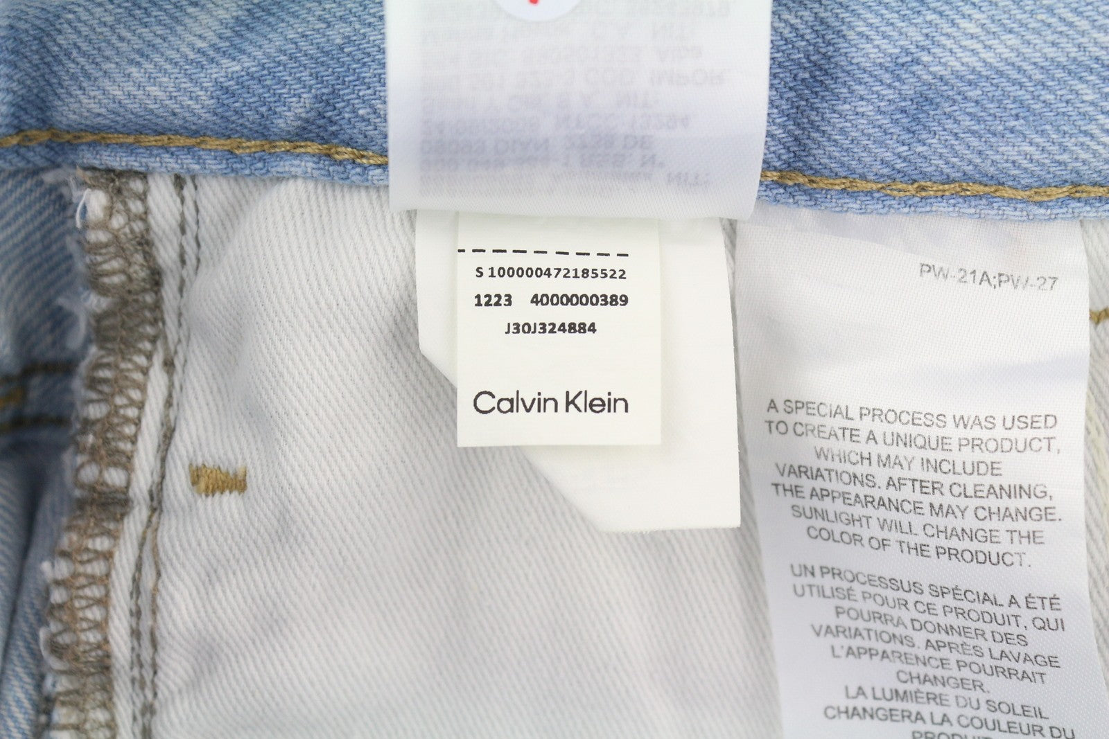 CALVIN KLEIN 90s Loose Men Jeans W32 Light Blue Washed Faded Pleated Zip Denim