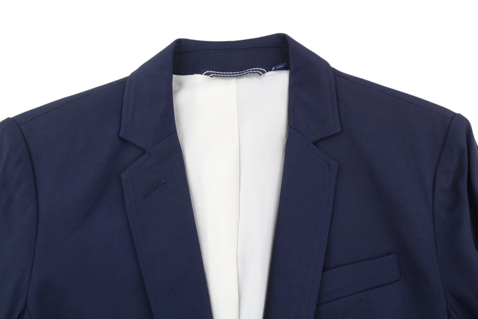 GANT Drapy Twill Women Blazer EU36 Dark Blue Notch Lapel Single-Breasted Lined