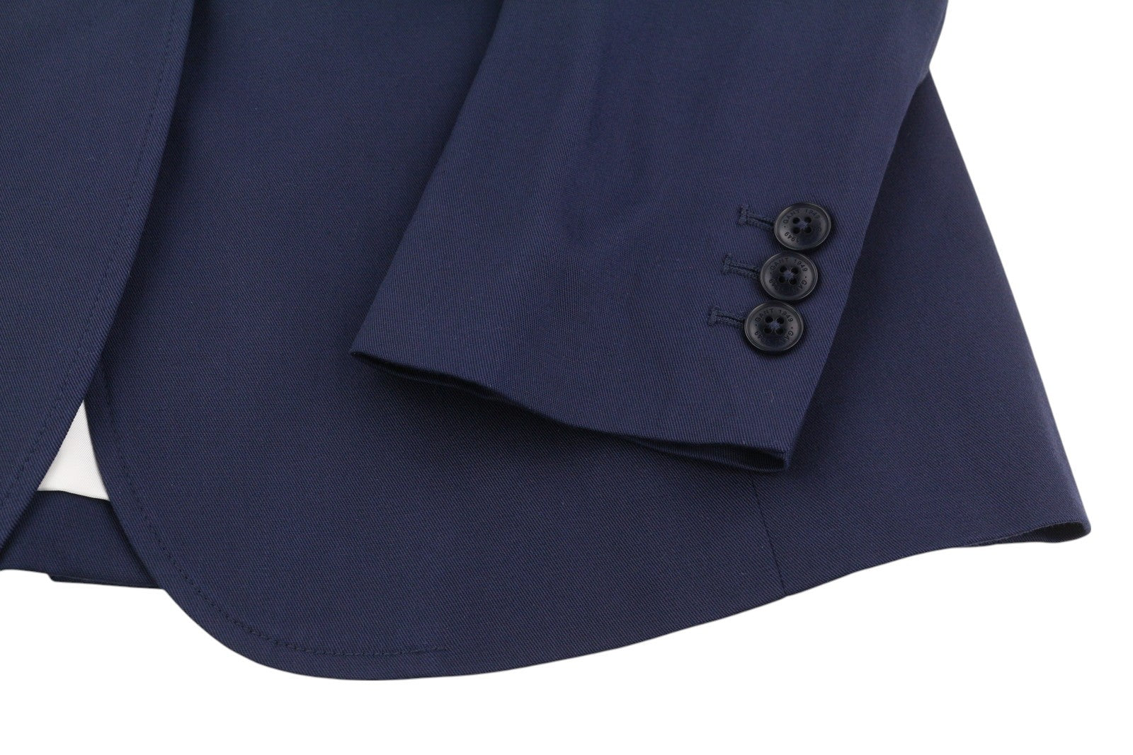 GANT Drapy Twill Women Blazer EU36 Dark Blue Notch Lapel Single-Breasted Lined