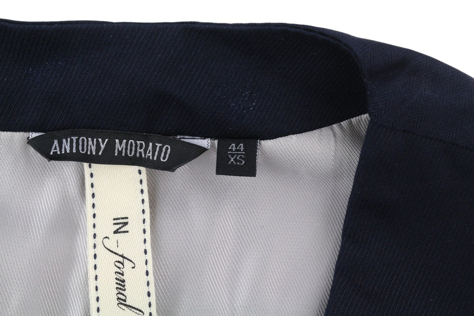 ANTONY MORATO Men Waistcoat XS Navy Blue Notch Lapel Double-Breasted Lined Vest