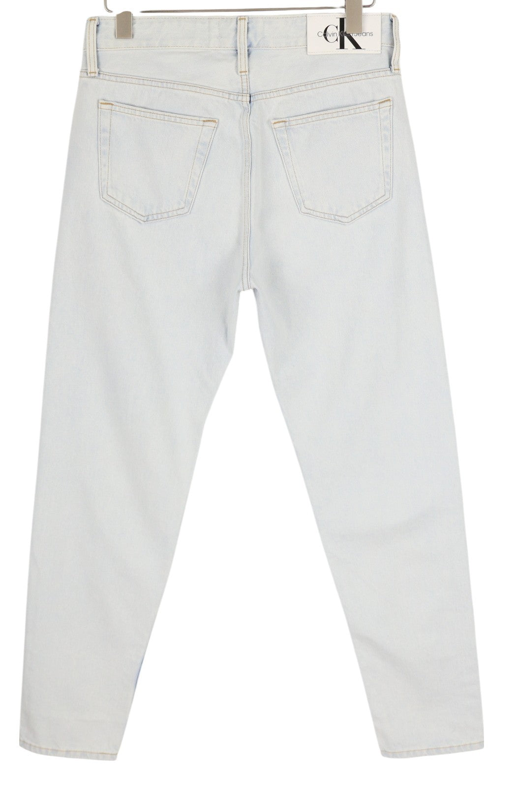 CALVIN KLEIN Regular Taper Men Jeans W30/L32 Light Blue Washed Denim Zipper