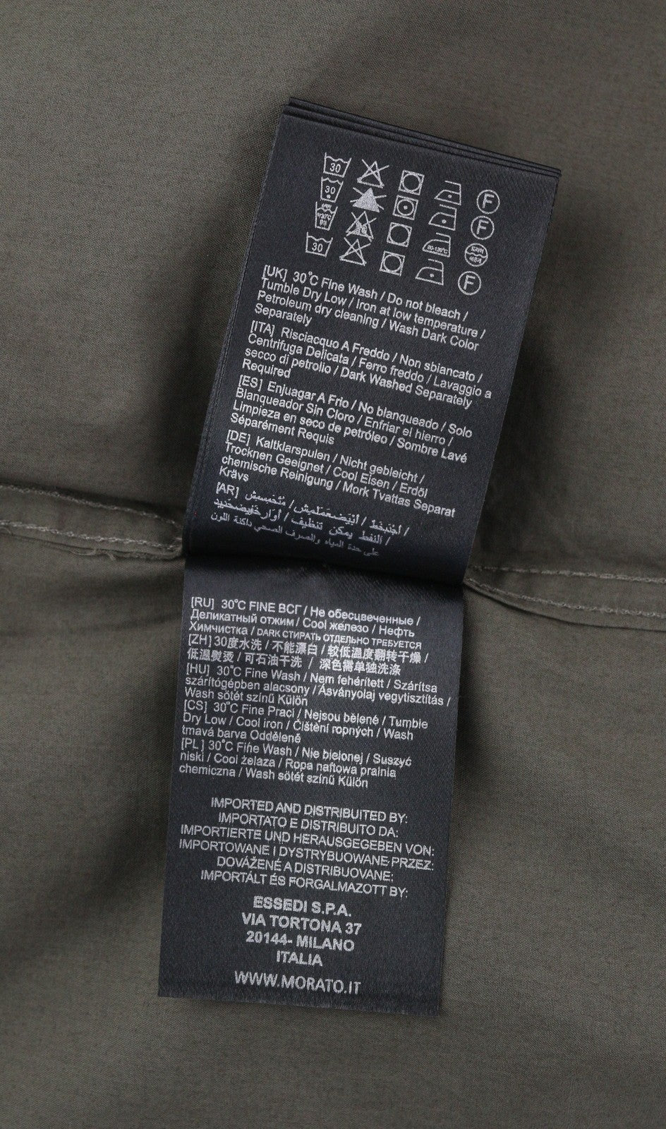 ANTONY MORATO Straight Fit Men Shirt S Army Green Notch Button-Up Short Sleeve